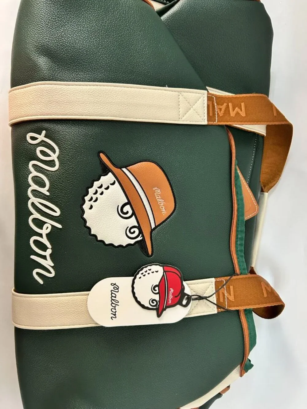 Malbon Golf Green Travel Boston Bag Duffle Carry Bag